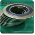 Spiral Wunddichtung 4 &quot;150 # ASME B16.20 Ss316 / Graphit mit CS Außenring Material Dichtungen